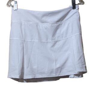 Etonic core pleated woven everyday skort white elastic waist pull on XL